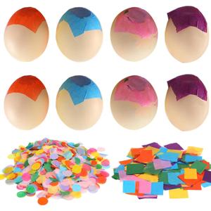 Easter Confetti for Cascarones Egg Multicolor Round Confetti and 480 1.5 x 1.5 Inches Tissue for Easter Party Supplies Decorations Toy Egg Basket, Not Included Eggs (Vivid Color)