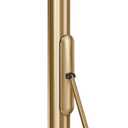 simplehuman Tension Arm Standing Paper Towel Holder, Heavy-Duty, Easy One-Handed Tear, Kitchen Countertop, Brass Stainless Steel
