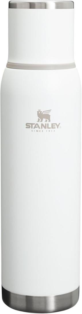 Stanley Adventure-To-Go Vacuum Bottle 1.4 qt | Wide Mouth with Leakproof Cup Lid | Keep Drinks Hot or Cold | Packable for Travel | Insulated Stainless Steel Thermal Bottle | BPA-Free | Frost (44.8 Ounces)