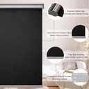 MYshade Free-Stop Cordless Roller Shades for Windows Room Darkening Roller Shades & Blinds Same Color Both Sides Fabric Pull Down Shade for Home Office Indoor Easy to Install Black(24" W X 72" H)