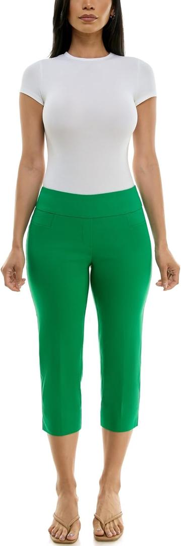 Zac & Rachel Women's Pull-on Slim Leg Crop Pant (16, Jelly Bean)