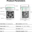 Portable Air Conditioners Fan with 3 Speeds 7 Colors,Small Mini Ac Unit for Bedroom - Air Cooler for Room - Car Ac - Mini A/C for Office Outdoor Camping