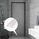 39 Transparent Shower Threshold Water Dam Stopper for Dry and Wet Separation,Self Adhesive Collapsible Walk in Shower Splash Guard Seal Strip,Silicone Sink Edge Water Barrier for Bathroom,Kitchen