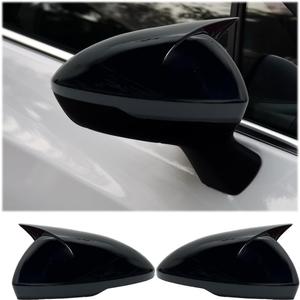 MUXEE Side Rear View Mirror Cover for Chevrolet Cruze 2016 2017 2018 2019 Bright Black Turn Signal Housing Cover Accessories(Without Turn Signal housing Slot.)