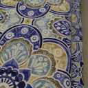 Pillow Perfect Outdoor/ Indoor Keyzu Medallion Mariner Round Corner Seat Cushions, Blue 2 Count