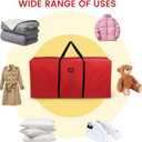 7.5Ft Christmas Tree Storage Bag - Heavy Duty 600D Oxford, Extra Large Capacity with Reinforced Handles & Dual Zipper for Artificial Christmas Trees, Holiday Decorations & Ornaments (Red, 48x15x22in) (48x15x20in)