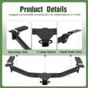 ALMULOO 2 Inch Receiver Class 3 Trailer Hitch Compatible with 2007-2015 Lincoln MKX 2007-2014 Ford Edge Black Steel Trailer Tow Hitch