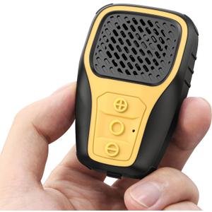 Inwa Wearable Bluetooth Speaker, Clip-on Wireless Portable Speakers with Siri/Google Assistant, IP67 Waterproof Clip Mini Speaker Supports Voice Command, for Work/Home/Outdoor(Yellow)