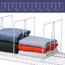 Wire Shelf Dividers - White Closet Organization & Storage Organizer - No Tool Shelf Divider for Wire Shelves - Metal Shelf Accessories  for 12 Deep Wire Shelves  Tall 12 Height  8 Pack