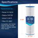 CC150 Pool Filter Cartridge Replaces Pentair Clean & Clear 150