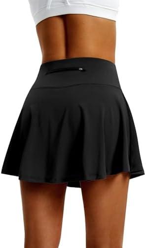 LXNMGO Women's High Waist Pleated Tennis Skirt with 4 Pockets Lightweight Athletic Golf Skorts Skirts for Running Workout Medium