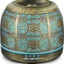 ARVIDSSON Essential Oil Diffuser, 500ml Aromatherapy Diffuser for Home, Ultrasonic Diffusers for Essential Oils, Metal Oil Diffuser with Mist Timer and Color Mood Light, Gift for Women and Men