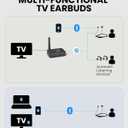 Avantree Aura Loop  Next-Gen Wireless TV Earbuds with Auracast & Charging Dock, 3 EQ Modes with Voice Clear for Seniors & Hard of Hearing, Supports One-to-Many Auracast Connection