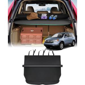 Powerty Cargo Cover for Honda CRV 2007-2010 2011 Retractable Trunk Cover Trunk Shielding Shade for CRV Accessories Cargo Luggage Cover No Gap