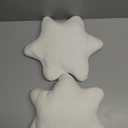 Soaoo 2 Pcs Snowflake Pillow Winter Throw Pillows Decorative Sherpa White Snowflake Shaped Cushion for Winter Home Decor Couch Sofa Bedroom Decoration(Gray)