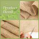 Buryeah 40 Inch x 72 ft Burlap Fabrics Roll Natural Burlap Garden Multipurpose Weed Barrier Garden Landscape Blankets Cloth Weed Barrier Fabric Jute for Outdoor Home Craft Shrubs Party Decor