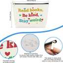 Bookworm Makeup Bag Book Lover Gifts for Women Librarian Bookish Readers Cosmetic Bag Book Club Gift Birthday Graduation Gifts for Books Lover Teacher Friends Daughter Zipper Travel Toiletry Pouch