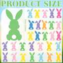 BBTO 30 Pcs Easter Garage Door Magnets Cute Bunny Rabbit Decals Colorful Garage Door Magnets Reusable Refrigerator Sticker Holiday Decorations for Decor Party Supplies