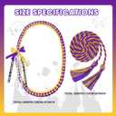 2 x 8 Pcs Graduation Honor Cords 2026, Purple Gold Graduation Ribbon Lei with Honor Cords, Graduation Braided Necklace Class of 2026 Graduation Gifts for Party Decorations Supplies