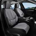 Coverado Seat Covers, Car Seat Covers Full Set, Leather Seat Covers for Cars, Car Seat Protector, Black Car Seat Covers Front Seats and Back Seats Universal Fit for Most Cars Gray