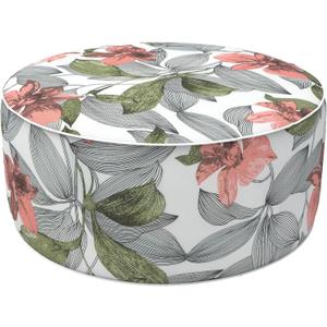 LVTXIII Outdoor/Indoor Inflatable Footrest Stool, All Weather Patio Round Ottoman, Portable Fluffy Pouf for Patio Garden, Camping or Home Decoration, 21x21x9, Clemens Noir Pink LVTXIII Outdoor/Indoor Inflatable Footrest Stool, All Weather Patio Round Ottoman, Portable Fluffy Pouf for Patio Garden, Camping or Home Decoration, 21x21x9, Clemens Noir Pink