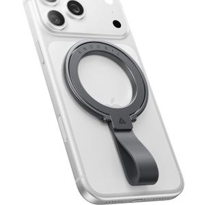 andobil [2026 Unrivaled Stability] Magnetic Phone Grip Holder for MagSafe Ring Stand Holder Kickstand Compatible with MagSafe Accessories for iPhone 17 Air 16 Pro Max Plus 15/14/13/12&Android, Grey