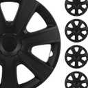 SCITOO Quick-Install 16-Inch Black hubcaps (Set of 4) for Cars, Trucks, SUVs, Universal Compatibility, Elegant & Rust-Proof