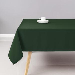 Wewoch Hunter Green Rectangle Tablecloth Water Resistant Washable Polyester Table Cloth for Dining,Kitchen, Parties Weddings and Outdoor Use 52 Inch by 70 Inch
