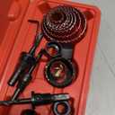 12-Piece Hole Saw Kit, Includes 8 Sizes (3/4" to 2-1/2"), Arbors, Drill Bits, and Hex Key, Ideal for Softwood, Plywood, and PVC(RED)