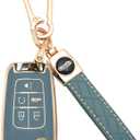 for Chevy Key Fob Cover with Keychain TPU Key Case Compatible with Chevrolet Camaro Equinox Cruze Sonic Malibu Buick Terrain 