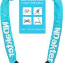 NDakter Bike Chain Lock, 5 Digit Combination Heavy Duty Anti Theft Bicycle Chain Lock,2.62/3.2/4.27/5/6Ft Long Security Resettable Bike Locks for Bike, Bicycle, Scooter, Door, Gate, Fence-4/6mm Thick (Sky Blue)