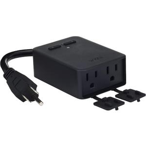 Wyze Plug Outdoor, Dual Outlets Energy Monitoring, IP64, 2.4GHz WiFi Smart Plug, Works with Alexa, Google Assistant, IFTTT, No Hub Required, Black