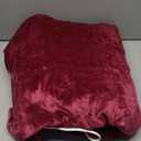 Heated Blanket Electric Throw, 50" x 60" Heating Blanket with 5 Levels & 10 Hours Auto Off, Extremely Soft Flannel Warm Blanket Gifts Over-Heat Protection, ETL Certified Machine Washable (Rose Red & White)