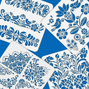 12 Styles Folk Decorative Painting Stencil Templates Floral Bird Pattern Scandinavian Style Reusable