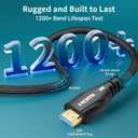 Cratree HDMI Cable 6FT 2Pack - Certified 8K Ultra High Speed HDMI Cord,48Gbps,8K 60hz,4K 120hz,Braided,eARC,HDCP 2.2 2.3,Compatible for HDTV/PS5/PS4/Blu-ray/RTX 3080 3090