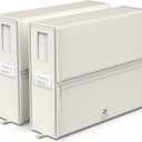 LINENMATE The Original Linen Storage Container, 2-Pack (Queen/King Size, Ivory)