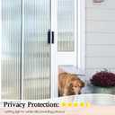 Windimiley Window Privacy Film 3D Reeded Glass Static Cling, 23.6" x 394" | Fluted Frosted Decorative Window Sticker Winter Heat Control Sun Blocking Film Peel and Stick Adhesive Door Cover Transparent