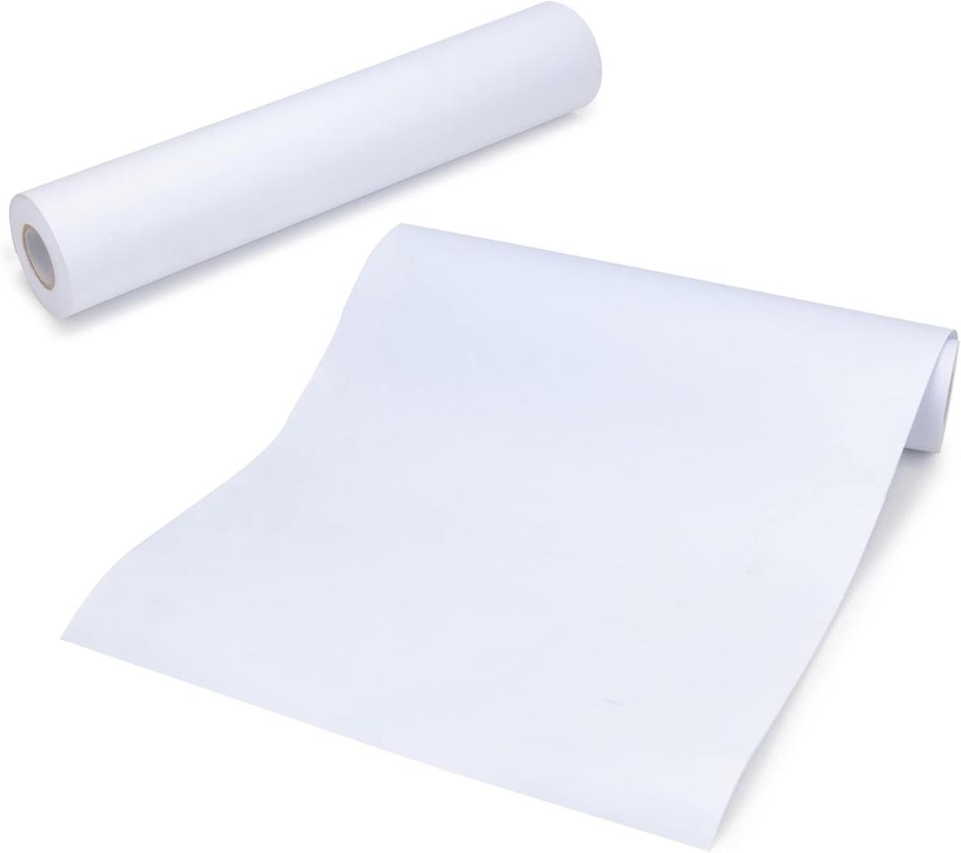 ESSENTIAL 2 Rolls Easel Paper Roll 12 Inch x 75 Feet, White Drawing Paper for Kids, Bulletin Board Paper, Without Glue, Blank Coloring Roll for Paints, Wall Art and Gift Wrap