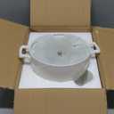 Ceramic Soup Tureen with Glass Lid Porcelain Serving Tureen Soup for Restaurant Home Kitchen Decoration Cute Ceramic Covered Tureens for Soup, White Porcelain, 1.5QT (7.48 in)