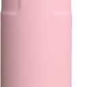 Stanley IceFlow Flip Straw 2.0 Water Bottle 24 oz | Built-In Straw for Travel and Sports | Lightweight and Leak Resistant | Insulated Stainless Steel | BPA-Free | Strawberry Cream