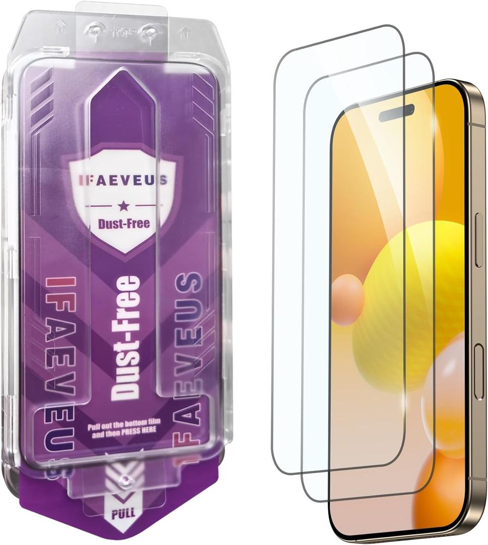 UNBREAK Recyclable for iPhone 16 Pro Max Screen Protector [Eco-Friendly][Military Grade] Flexible Tempered Glass Film 16 ProMax Dust-Free,Full Edge Coverage, 6.9" 2 Pack