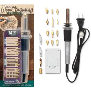 ArtSkills Wood Burning Tool, Wood Burning Kit with Pen, 14 Tool Tips & 2 Hot Knife Tips
