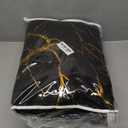 Yogeneg Gold Metallic Marble Comforter Set Queen Size,7 Piece Bed in a Bag,Foil Print Glitter Black Comforter and Sheet Set,All Season Soft Microfiber Complete Bedding Sets(Black,Queen)