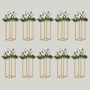 TEKXYZ Flower Stand for Wedding, 10 Pcs 23.6 Inch Tall, Metal Centerpiece Stand, Gold Centerpieces For Wedding, Event Party Props, Patio Decor