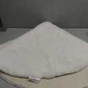 ThreadGlobe Fluffy Faux Rabbit Fur Circle Rug 3'x3', Cloud-Soft Area Rug for Bedroom & Nursery, Non-Slip No-Shed Design, Machine Washable Rug, White, 3x3 Ft