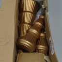 Wooden Christmas Tree Figurine, 3 Pcs Tabletop Xmas Tree, Christmas Centerpiece Decor for Home Entryway Mantel Shelf Table Fireplace Holiday (Glod-Wood)