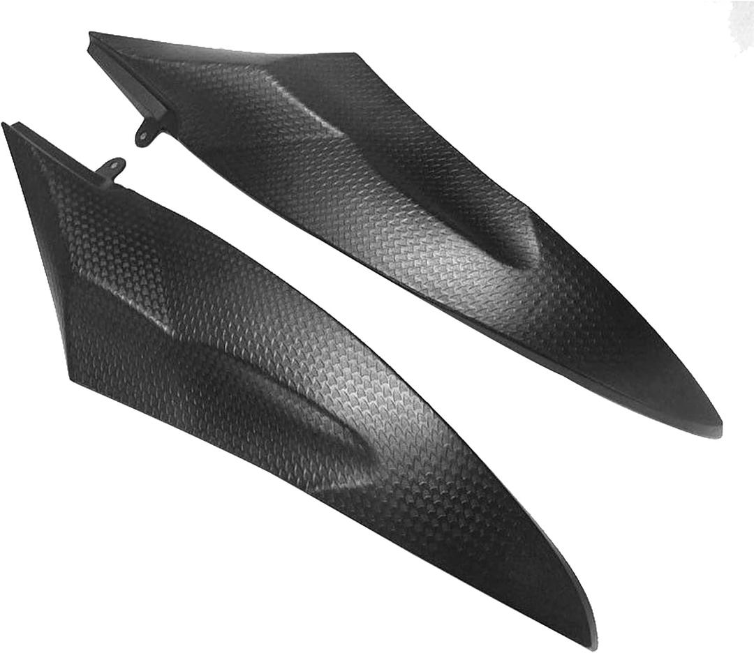 Pair Black ABS Tank Side Fairing Panel Gas Tank Cover Trim Cowl For YAMAHA YZF-R6 2006 2007