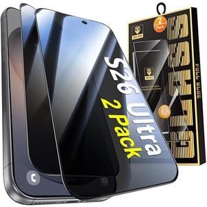Oneagle 2 Pack for Samsung Galaxy S26 Ultra Privacy Screen Protector 6.9 inch, Military Grade Shatterproof, 9H Hardness, Anti-Spy Tempered Glass, Full Coverage Protection