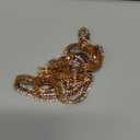 uxcell 1 Yard 3 Rows Rhinestone Chain, 8.5mm Bling Crystal Close Claw Chain Trim for DIY Jewelry, Clothing, Bags, Shoe Decoration (Gold, Light Purple/White)