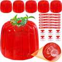 6 Pack Wall of Water Plant Covers for Tomato,Heavy Duty 7mil Durable Tomato Water Walls, Easy Fill Red Plant Covers Freeze Protection for Heat-Loving Vegetables Like Cucumbers and Peppers